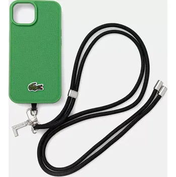 Pouzdro na mobilní telefon Obal na telefon Lacoste iPhone 15 zelená barva, LCHMBCP15SPVCN 77X, vel. ONE SIZE