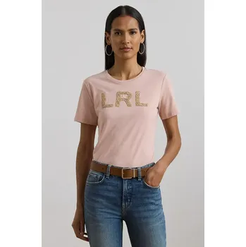 Bavlněné tričko Lauren Ralph Lauren 200963950 oranžová 24X, vel. XS