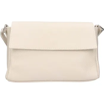 Kabelka Dámská kožená crossbody kabelka Italia Darina - krémová