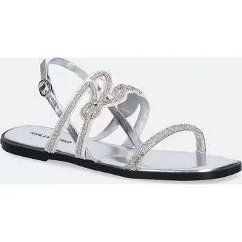 Dámské sandále Sandály Karl Lagerfeld OLYMPIA dámské, stříbrná barva, KL87425 KL87425.GSL SLV, EUR 38