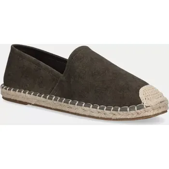 Dámské baleríny Semišové espadrilky Guess ELCHE zelená barva, FMJELC FAB14 FMJELC.FAB14.GREEN 78X, EUR 40
