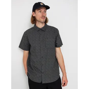 Pánská košile Brixton Charter Print (washed black/paisley) XL, černá