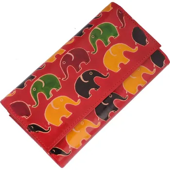 Dámská kožená peněženka Woman Sloni červená