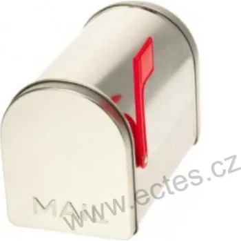 Poštovní schránka POŠTOVNÍ SCHRÁNKA plechová dóza 1550 ve tvaru US MAIL BOX s červeným praporkem