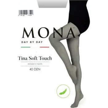 Dámské punčochy Punčochy Mona Tina Soft Touch 40 den Plus size Velikost: 5-XL, Barva: Černá