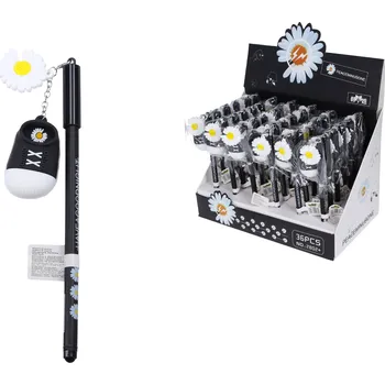 Gelové pero s klíčenkou - Kopretina