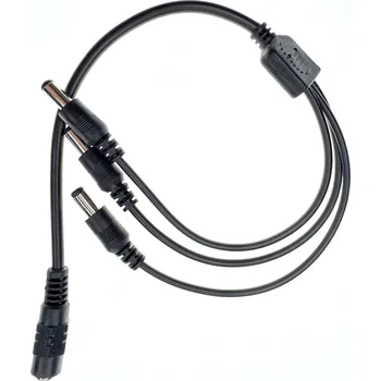 Napájecí kabel Rozbočovací napájecí kabel DC 5,5 × 2,1 mm – 1× samice na 3× samec