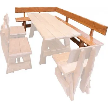 Zahradní lavice Zahradní rohová lavice OM-264 masiv, výběr barev Barva: smrk-moření-teak-lak