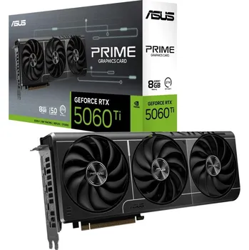Grafická karta ASUS VGA NVIDIA GeForce RTX 5060 Ti PRIME 8G, 8GB GDDR7, 3xDP, 3xHDMI