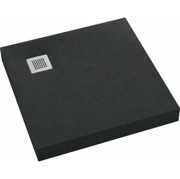 Sprchová vanička Schedpol New Horizons Black Stone čtvercová sprchová vanička 80x80 cm černá 3.3300/C/ST-M2