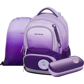 Set školních potřeb oxybag Školní batoh OXY NEXT Ombre Purple 2025 v malém setu