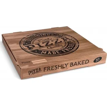 Jednorázové nádobí Krabice na pizzu z vlnité lepenky (PAP) 50 x 50 x 5 cm - KRAFT 71850