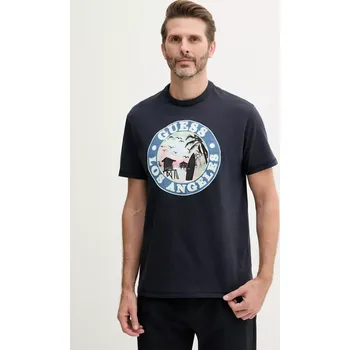 Bavlněné tričko Guess pánské, tmavomodrá barva, s potiskem, M5GI15 K8FQ4 M5GI15.K8FQ4 59X, vel. XXL