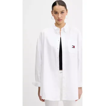 Dámská košile Bavlněná košile Tommy Jeans DW0DW20289 bílá 00X, vel. XS