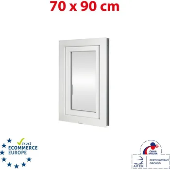 Okno TROCAL Trocal 700x900mm bílá L 70x90 cm