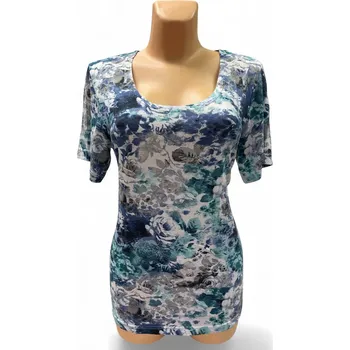 Dámská halenka Halenka KLOZA 44,46, Barva Modro zelená, Velikost XL 44, Materiál 96% Viskoza 4% Lycra