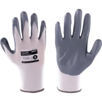 Pracovní rukavice LOBSTER 101125 Rukavice NYLON vel.8 bílo/šedé GLONI