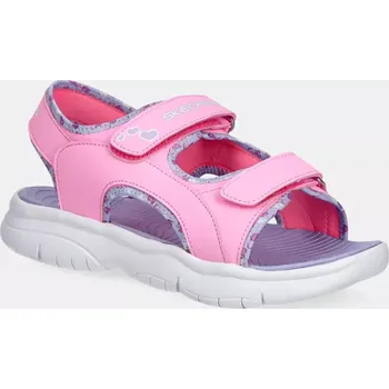 Dívčí sandály Dětské sandály Skechers FLEX SPLASH - HEART GALORE růžová barva, 303049L 30X, EUR 36.5