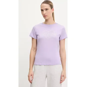 Oblečení a móda Bavlněné tričko Guess NARCISO V5GI10.K9RM1 fialová 04X, vel. L
