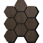 Akustický panel Hexagon 79,8×66 cm - Ořech tmavý cena za kus