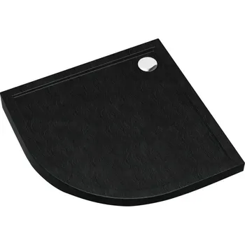 Sprchová vanička Schedpol Caspar New Black Stone půlkruhová sprchová vanička 80x80 cm černá 3.2333/C/ST