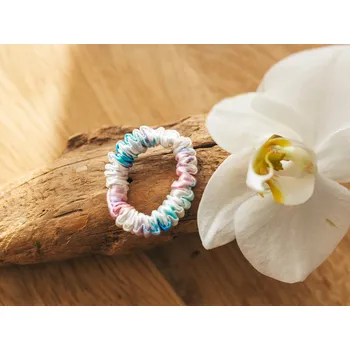 Malá hedvábná gumička duhová, WHITE ORCHID