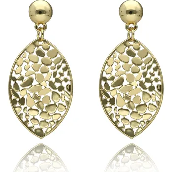 Náušnice Yvon Náušnice LISTY - jemná zlatá krajka v přírodním tvaru