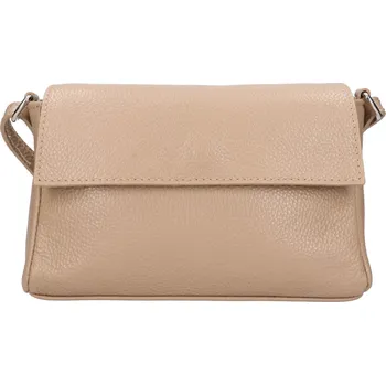 Kabelka Dámská kožená crossbody kabelka Italia Darina - béžová