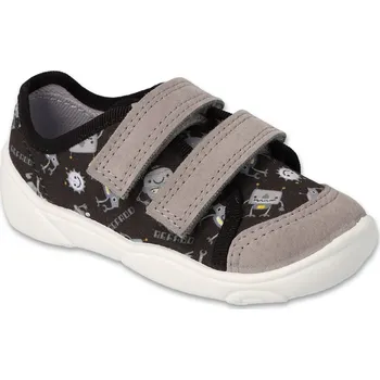 Chlapecké tenisky Tenisky plátěnky kecky Befado 907P163 šedé s ufony, suchý zip velikost: 22