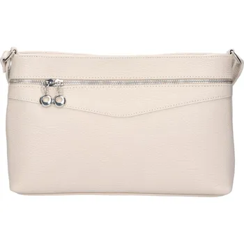 Kabelka Dámská kožená crossbody kabelka Italia Benea - krémová