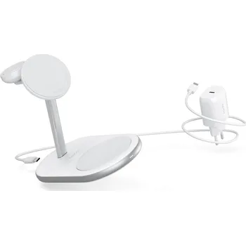 Mobilní telefon Epico 3v1 nabíjecí stojánek - bílý