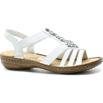Dámské sandále RIEKER 60839-80 white, dámské sandály vel.38