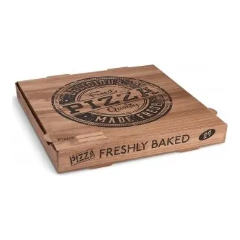 Jednorázové nádobí Krabice na pizzu z vlnité lepenky (PAP) 29 x 29 x 4 cm - KRAFT 71829