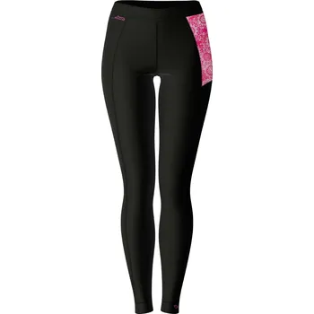 Dámské termo spodky Dámské funkční spodky dlouhé PINK MANDALA černá Bamboo Heavy - Růžová / M
