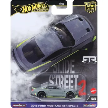 autíčko Hot Wheels Premium Car Culture Slide Street 2 sběratelské autíčko 2018 Ford Mustang RTR SPEC 5 HKC85