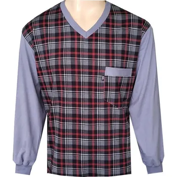 Pánské pyžamo Pánský Pyžamový Kabátek FOLTÝN PPKD91 Velikost: 5XL, Materiál: Mako-úplet