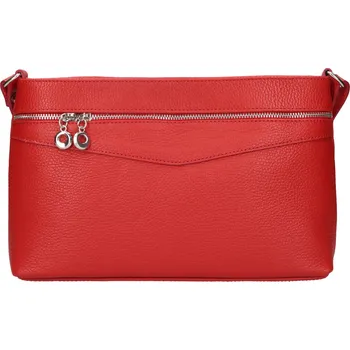 Kabelka Dámská kožená crossbody kabelka Italia Benea - červená