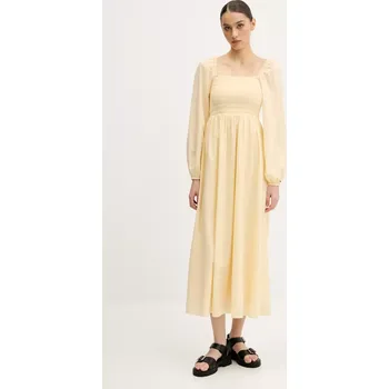 Dámské šaty Bavlněné šaty Tommy Jeans DW0DW21335 žlutá 10X, vel. S