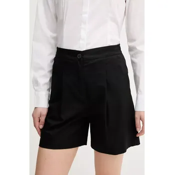 Dámské kraťasy Kraťasy United Colors of Benetton dámské, černá barva, high waist, 40FAD901U 99X, vel. 34