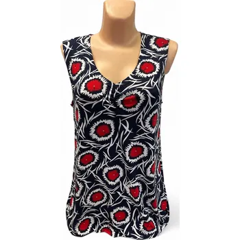 Top bez rukávů HEDVIKA, Barva Modrá, Velikost 38 - na zakázku, Materiál 96% Viskoza 4% Lycra