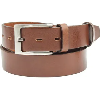 Opasek Hnědý kožený opasek Nivasaža elegantní střední ELG35 Celková délka: 110