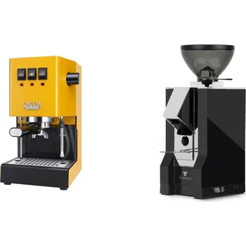 Kávovar Gaggia Classic E24 BC, yellow + Eureka Mignon Classico, CR black