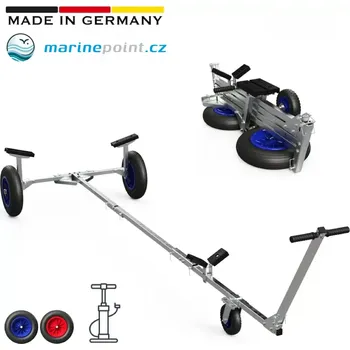 Pojezdové kolečko Skládací lodní vozík s předním kolem SUPROD TR350-L-LU, vzduch, O 350 mm, černo/modrá