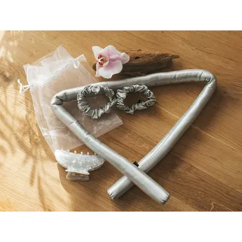 Kosmetická sada Prémiová hedvábná sada pro natočení vlasů, WHITE ORCHID Barva hedvábí: stříbrná