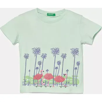 Dětské bavlněné tričko United Colors of Benetton tyrkysová barva, 3I1XG10I4 3I1XG10I4.P.Seasonal 65X, vel. 98