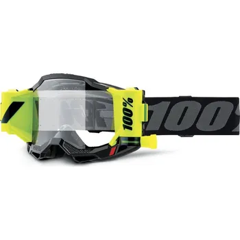 Motocyklové brýle Motokrosové brýle 100% ACCURI 2 - USA, brýle FORECAST ČERNÉ - čiré plexi