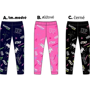 Dívčí kalhoty DÍVČÍ ZATEPLENÉ LEGÍNY Sezon OK375 (Dívčí thermo legíny)