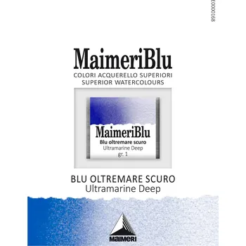 Vodová barva Maimeri Blu Akvarelová barva Ultramarine Deep 392 1,5 ml 1 ks