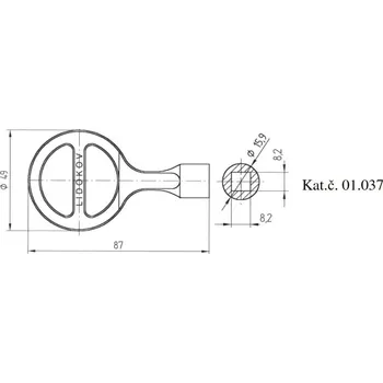 Klíč LIDOKOV 01.037 Klíč vnitřní čtyřhran