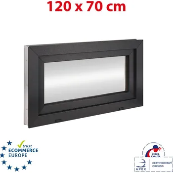 Okno TROCAL antracit/bílá 120x70 cm